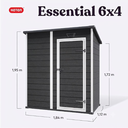 Ver imagem 6 de Depósito Organizador Multiuso Keter 6x4 Essential Armazem Externo Compacto e Resistente