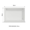 Ver imagem 3 de Armário De Cozinha Aéreo 100% MDF 60 cm com Nicho para Forno Branco Acordes Madesa