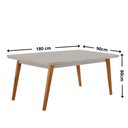 Ver imagem 4 de Mesa de Jantar Copper 180cm Madeira Tampo Vidro Canto Copo com 6 Cadeiras Aline