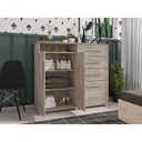 Ver imagem 2 de Cômoda Com Duas Portas E 4 Gavetas Amarula Framar
