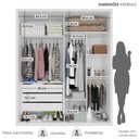 Ver imagem 5 de Guarda-Roupa 4 Portas 3 Gavetas 100% MDF Lizz Branco