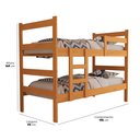 Ver imagem 6 de Beliche Infantil Tóquio C/ 2 Colchão D20 100% Mdf Vira Duas Camas:nature 100% Mdf