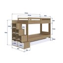 Ver imagem 4 de Treliche Infantil com Escada Nicho e Gaveta Oak/Branco  Completa Móveis