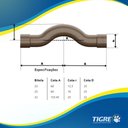 Ver imagem 4 de Curva Transposição Soldável PVC Marrom Para Canos Tubos De Água Fria De 3/4" Polegadas 25mm