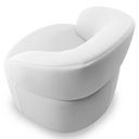 Ver mais imagens de Kit 02 Poltronas Giratória Orgânica para Sala de Estar Living Helena L02 Facto Branco - Lyam Decor
