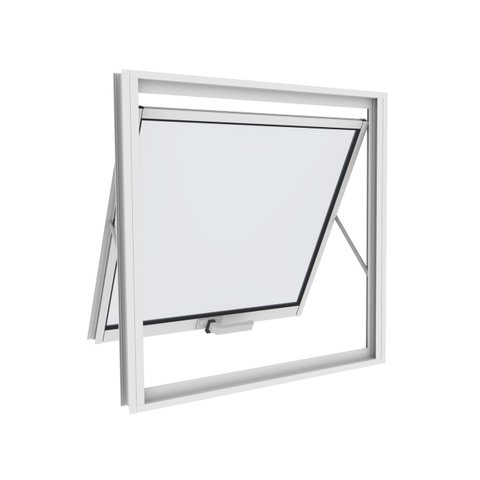 Janela Maxim-Ar sem Grade 60CMX60CM em Alumínio Branco com Vidro – Vitrolar