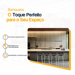 Kit 4 Banquetas Alta Banco para Balcão Junco Preto Àrea Gourmet Ilha Bancada bares Churrasqueira - 3