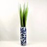 Vaso Porta Guarda Chuva Decorativo Azul e Branco 34x11cm P - 6