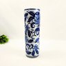 Vaso Porta Guarda Chuva Decorativo Azul e Branco 34x11cm P - 2