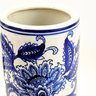 Vaso Porta Guarda Chuva Decorativo Azul e Branco 34x11cm P - 5