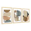 Ver imagem 1 de Kit 3 Quadros Decorativos Formas Jogo Moderno