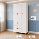 Ver imagem 4 de Guarda-Roupa 3 Portas para Quarto de Bebê 100% MDF Apolo
