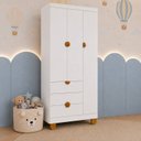 Ver imagem 1 de Guarda-Roupa 3 Portas para Quarto de Bebê 100% MDF Apolo