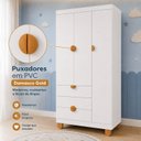 Ver imagem 6 de Guarda-Roupa 3 Portas para Quarto de Bebê 100% MDF Apolo
