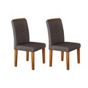Ver imagem 6 de Conjunto: Mesa Sala Jantar Berlim C/ Tampo Madeirado C/ Vidro Canto Curvo 120x80cm e 4 Cadeiras Jade