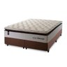 Conjunto Cama Box Super King c/ Molas Ensacadas New York Marrom 193x203x73 - 7