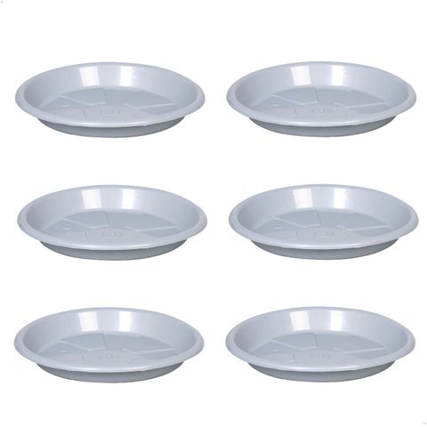 Kit 6 Pratos para Vaso Redondo Suporte para Planta 30,5x4cm