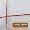 Ver imagem 2 de Capa de Almofada Linho com Drapeado Terracota 45x45cm