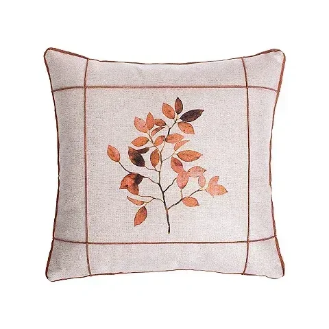 Capa de Almofada Linho com Drapeado Terracota 45x45cm