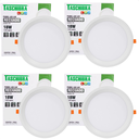 Ver imagem 4 de Kit 4 Painel de Led Redondo Embutir Recuado 18w Bivolt Taschibra 6500k Frio