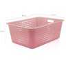 2 Caixas Organizadoras Grandes Organize Cestos Plásticos 40l Rosa Quartzo - 2