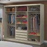 Guarda-roupa Casal 3 Portas com 3 Espelhos 100% Mdf 1905e3 Marfim Areia - Foscarini - 3