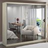 Guarda-roupa Casal 3 Portas com 3 Espelhos 100% Mdf 1905e3 Marfim Areia - Foscarini - 1