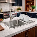 Ver imagem 4 de Cuba Gourmet de Cozinha 64x40 com Escorredor Calha Úmida Prata Inox 304 Brinovar