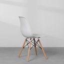 Ver imagem 3 de Cadeira Eames Eiffel Base Madeira - Branco Abra Casa