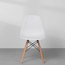 Ver imagem 2 de Cadeira Eames Eiffel Base Madeira - Branco Abra Casa