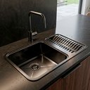 Ver imagem 2 de Kit Cuba Dupla Gourmet 64x40 Inox 304 com Torneira 2 Saídas Misturador Brinovar Luxo