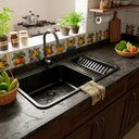 Ver imagem 3 de Kit Cuba Dupla Gourmet 64x40 Inox 304 com Torneira 2 Saídas Misturador Brinovar Luxo
