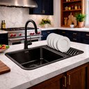 Ver imagem 4 de Kit Cuba Dupla Gourmet 64x40 Inox 304 com Torneira 2 Saídas Misturador Brinovar Luxo