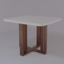 Ver imagem 3 de Sala de Jantar Paola 4 Tampo MDF e Vidro Cadeiras Bege 90cm