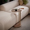 Ver imagem 2 de Kit 2 Mesas Lateral de Apoio Mesinha de Centro Sofá com Design Unico Aço Champagne Sofy Fendi
