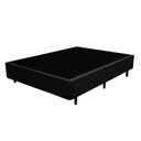 Ver imagem 2 de Cama Box Preta Casal Sintético + Colchão Molas Ensacadas Airtech Springpocket Ortobom 65x138x188