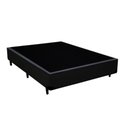 Ver imagem 4 de Cama Box Preta Casal Sintético + Colchão Molas Ensacadas Airtech Springpocket Ortobom 65x138x188