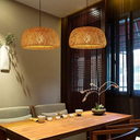 Ver imagem 5 de Luminária Pendente 45cm Lustre Teto Bambu Natural Gimpo Kjdd-e-639-45cm