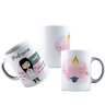 Caneca Branca de Porcelana Profissões Fofas Professora - 1