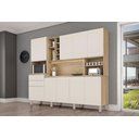 Ver imagem 1 de KIT COZINHA ARMÁRIO GRANDE BARCELONA COR NATURE / OFF WHITE ÚLTIMAS UNIDADES