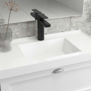 Pia de Banheiro Embutir 80cm Branco Milano - On Móveis