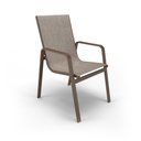 Ver imagem 2 de Kit 2 Cadeiras Miami Gourmet Alumínio Marrom Tela Mocca