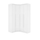 Ver imagem 4 de Guarda Roupa de Canto Safira 4 Portas de Bater 3 Gavetas MDF Neve 290cm