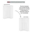 Ver imagem 6 de Guarda Roupa de Canto Safira 4 Portas de Bater 3 Gavetas MDF Neve 290cm