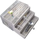 Ver imagem 1 de Kit 3 Bandejas Porta Joias Veludo Organizadora Bijuterias