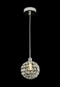 Ver imagem 1 de Pendente Redondo Metal Cromado com Cristais 12cm 1G9 PARIS LUZ