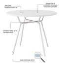 Ver imagem 4 de Mesa de Jantar Redonda Barcelona Branco/Tx