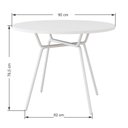 Ver imagem 1 de Mesa de Jantar Redonda Barcelona Branco/Tx