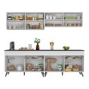 Ver imagem 6 de Armário de Cozinha Compacta 240cm Veneza Multimóveis V3696 Branco/Preto