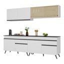 Ver imagem 1 de Armário de Cozinha Compacta 240cm Veneza Multimóveis V3696 Branco/Preto